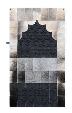 Leather Prayer Mat Black / Beige