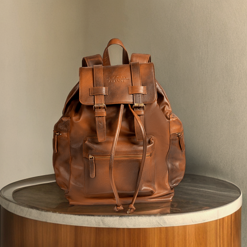 Leather Backpack Brown