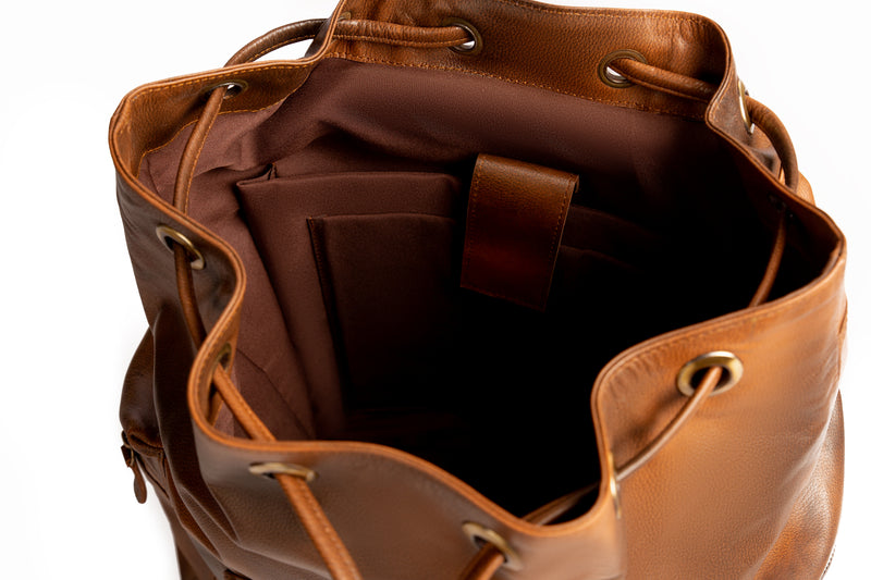 Leather Backpack Brown